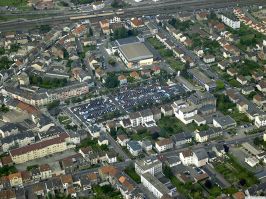 Vue aérienne de la place Jean Burger